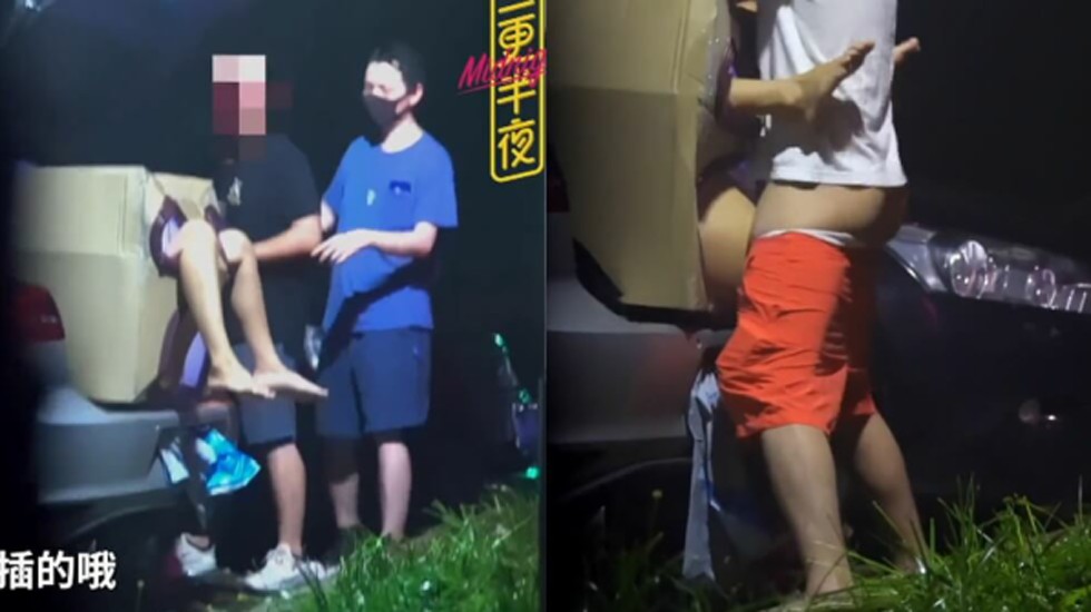 外站大神三更半夜系列满足变态老公的要求将老婆装箱子里野外放置邀请路人随便玩.